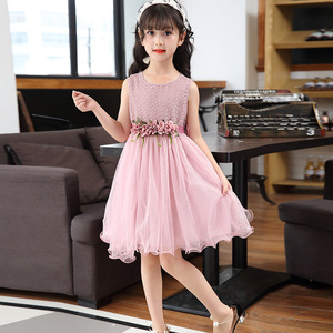 Nuevo estilo de <span class=keywords><strong>moda</strong></span> para niños, vestido blanco de verano para niños, vestidos de princesa de una pieza con hermoso tutú para niñas - Product Image 4