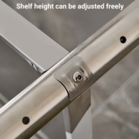 Table de travail en acier inoxydable de qualité alimentaire avec finition brossée, table de préparation alimentaire en acier inoxydable pour restaurant