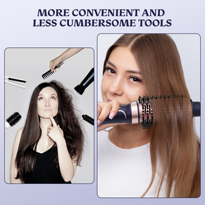 Sèche-<span class=keywords><strong>cheveux</strong></span> professionnel en une étape Styler 1200W <span class=keywords><strong>Brosse</strong></span> à air chaud portable en céramique avec peigne volumateur pour hôtels - Product Image 4