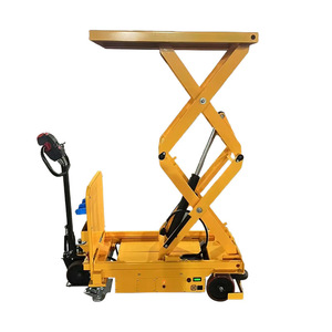 Con rodillos, carro de aleación de aluminio manual, elevador de carga pequeño hidráulico, Manual mesa elevadora, transporte - Product Image 1