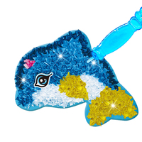 Jouet en peluche dauphin à broder soi-même avec aiguille à punch |   Coussin en tissu de coton doux, rembourrage en coton PP, taille réglable |   Oreiller unisexe anti-stress