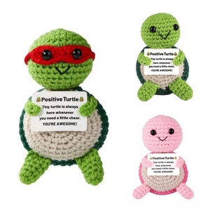 Mini vui vẻ tay dệt kim rùa cá nhân mát mẻ ít dễ thương mặt Hàng dệt kim cảm xúc tích cực Crochet Ninja Rùa Nhiều màu - Product Image 1