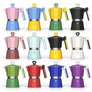 Cafetière <span class=keywords><strong>Moka</strong></span> en aluminium 3 tasses à motif floral personnalisé, machine à expresso italienne pour cuisinière, vente en gros avec service d'étiquetage privé OEM - Product Image 2