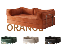 Ensemble de canapé d'angle moderne en tissu de lin durable et écologique avec rembourrage en éponge, livraison directe, mobilier de maison pour appartement aux États-Unis