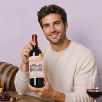 Etiquetas Adhesivas Atractivas para Botellas de Vino Tinto Vintage, Diseño Personalizado, Ideales para Decoración de Botellas y Promoción de Marca