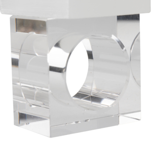ELEVARRE Set di Quattro Anelli Portatovaglioli in Selenite, Decorazione da Tavola in Cristallo Quadrato - Product Image 5