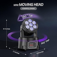 U'King 70W Solución Integral Efecto de Iluminación RGBW para DJ y Discoteca, Luz de Escenario con Cabezas Móviles LED