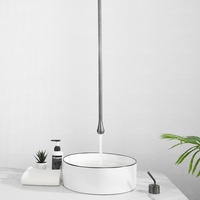 Robinet de salle de bain en laiton Wayon, robinet de lavabo à poignée unique, vente chaude, luxe moderne, goutte d'eau suspendue, montage sur plan, sans contact