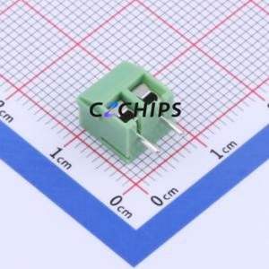 XY340V-3.81-2P Screw Terminal Block Through hole Component (THT),P=3.81mm Connector 1x2P 3.81mm Green Through Hole - Product Image 2