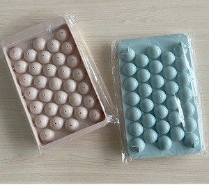 Molde redondo para Hacer bolas de hielo, bandeja de cubitos de hielo con tapa, fabricante de bolas de hielo, congelador, 2023 - Product Image 6