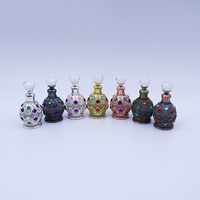 Botol Attar Minyak Atsiri 15ML Aroma Khas Arab Vintage Baru Kreatif Mewah Berkualitas Tinggi dengan Inlay Perhiasan