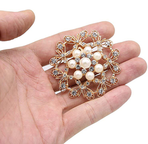Broche de flores de ouro, broche de ouro da moda, broche de personalidade <span class=keywords><strong>diy</strong></span> para mulheres - Product Image 3