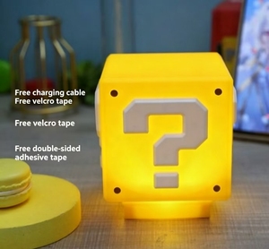 <strong>Mario</strong> LED Question Mark Light Battery USB Rechargeable <strong>Super</strong> <strong>Mario</strong> Sound Night Light Children's Bedroom <strong>Lamp</strong> - Product Image 1