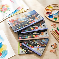 Ensemble de crayons de couleur, crayons en bois hexagonaux, 12/24/36/48/72 couleurs pour étudiants et artistes, en stock
