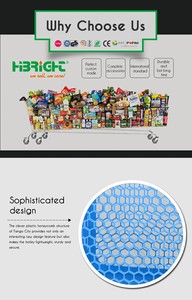 Highbright Blue <b>Plastic</b> Shopping <b>Trolley</b> with Metal Base for Supermarket & Retail Stores - Product Image 4