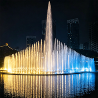 Fontaine musicale dansante pour paysage urbain, fontaine programmable avec éclairage LED RGB, équipement de spectacle aquatique circulaire