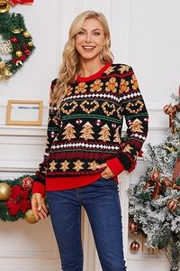 Personnalisé ZHUNA Vintage <span class=keywords><strong>Moche</strong></span> Noël <span class=keywords><strong>Pull</strong></span> O-cou Jacquard <span class=keywords><strong>Pull</strong></span> <span class=keywords><strong>Pull</strong></span> Nouveauté Père Noël Renne Xmas <span class=keywords><strong>Pull</strong></span> - Product Image 3