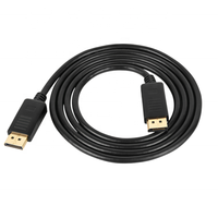 Câble DP DP mâle-mâle 4K de haute qualité 1,5 m, conducteurs plaqués or, cuivre sans oxygène, gaine en PVC, blindage tressé