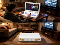 Mesin Game Arcade Portabel Koper 2 Pemain Layar Lipat 110V 240V Langsung dari Pabrik Rumah Perjalanan Konsol Video Retro