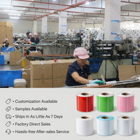 Étiquette adhésive en papier couché imprimée sur mesure, semi-brillante, transfert thermique, en rouleau, imperméable, résistante à l'huile, pour emballage alimentaire