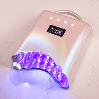 Cadeau de Noël 2024 Misbeauty, Nouvelle Conception Pro Cure, Lampe à Ongles LED UV Gradient de Couleur Rechargeable Sans Fil Grande Double 78W, Portable