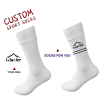 Glacier Professional Chaussettes de compression personnalisées de luxe Chaussettes de compression 20-30Mmhg Chaussettes de compression sport avec fermeture éclair