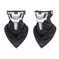 Bandana de refroidissement unisexe en gros, couleurs mélangées, motif de crâne, été, extérieur, haute élasticité, respirant, maille, protection solaire, voile