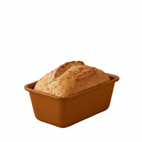 Plateau à pain en acier au carbone moyen avec bord roulé enduit de silicone pour la cuisson, Herramientas Pan Homear, fournitures de pâtisserie