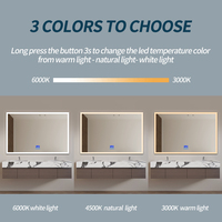 Miroir de Salle de Bain LED Intelligent à Écran Tactile Anti-Buée avec Lumière LED et Haut-Parleur