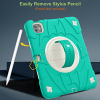 Étui de protection robuste anti-chute à 3 couches pour iPad Pro 13 pouces iOS 2024-2025, modèle B-Max Bat Wings, pour garçons et filles, idéal pour l'école, sécurité enfant garantie