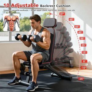 Hot-Selling Foldable Home Fitness Bench Multi-Functional Adjustable Dumbbell Bench <b>Press</b> Sit-Up for Cross-Border Weight-Bearing - Product Image 3