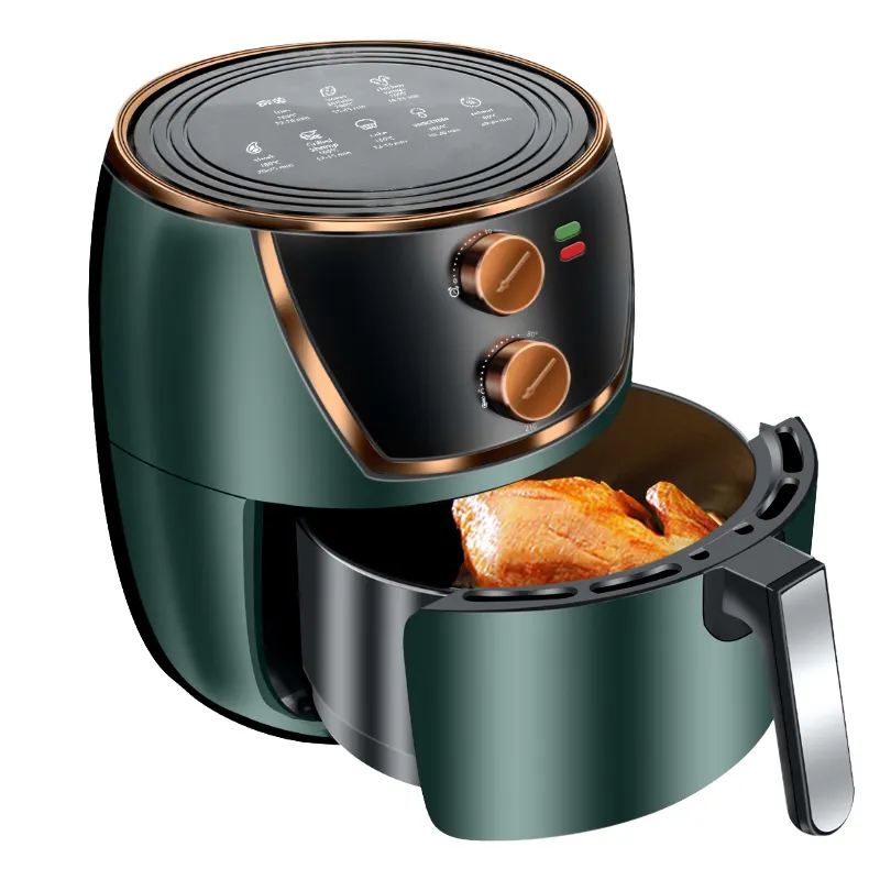 Cesta antiadherente para freír pollo y patatas fritas, 6l, aparatos de cocina, freidora de aire caliente con temporizador