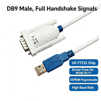 Adaptador Serial Industrial USB a RS232 DB9 con Chip FT232R para PLC, CNC, Programación, Escáner de Código de Barras, Impresora POS, Módem, Cámara, PDA