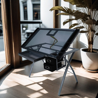 Bureau à dessin en verre réglable multifonctionnel OEM Table à dessin pour l'artisanat d'art