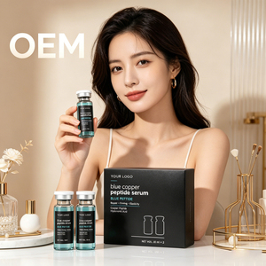 Ampolla de Péptidos Azules para Realzar la Luminosidad, Suero Nutritivo para una Piel Suave, Apoya la Elasticidad de la Piel, Péptido de Cobre y Ácido Hialurónico Facial - Product Image 6