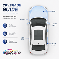 Film de protection de peinture (PPF) BEIKARR auto-réparateur anti-rayures en TPU mat finition satinée pour application sur panneaux de carrosserie automobile