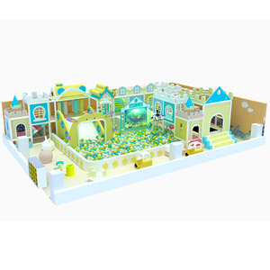 ציוד משחק מבוך קטן מעץ מקורה עם מגלשות פלסטיק למשחקי ילדים בקניונים - Product Image 5