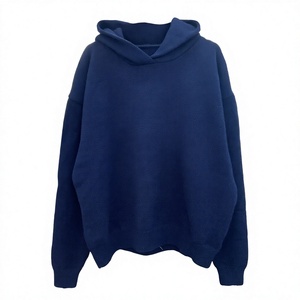 Pull à capuche en tricot épais brodé anti-rides pour homme Cole Buxton, de haute qualité, noir - Product Image 3