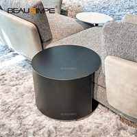 Minimalistischer Moderner Stil Glänzender Marmortisch Sofa-Beistelltisch-Set Luxuriöse Wohnzimmer-Möbel Runder Couchtisch