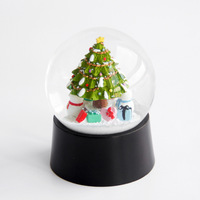 Décorations de boules d'eau de Noël en résine livraison rapide boule de neige artificielle artisanat Sculpture modèle boule à neige ornements