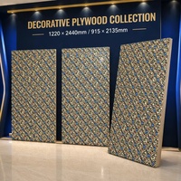 Contreplaqué décoratif en polyester brillant 2,5-9 mm pour revêtement mural intérieur, motif africain, vente en gros