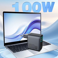 Chargeur de téléphone GaN 100W à 3 ports USB-C PD 3.1 PPS, adaptateur d'alimentation à charge rapide pour MacBook, ordinateur portable, iPhone 17 16 15 Pro Max, tablette