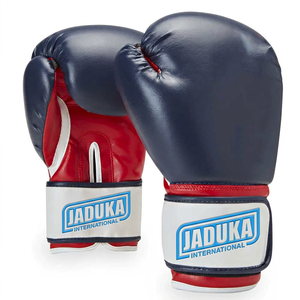 Custom Logo Premium <b>Leather</b> Boxing <b>Gloves</b> High Quality <b>Navy</b> Blue Red Boxing <b>Gloves</b> for Professional Boxing wrist supportive - Product Image 1
