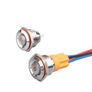 16/19/22/25mm 링 LED 조명 순간/래칭 푸시 버튼 스위치 12V 24V 220V 산업용 방수 IP65 푸시 버튼 스위치 - Product Image 3