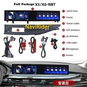 Autoradio Android 21 pouces à écran incurvé, GPS, lecteur multimédia vidéo pour BMW X5 X6 E70 E71 2007-2013, autoradio CarPlay - Product Image 5