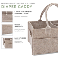 Organisateur de couches rectangulaire en tissu feutré grande capacité, sac de rangement portable et léger pliable pour couches de bébé, sac fourre-tout pour la crèche