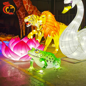 Led personalizado chino tela de seda animal linterna para festival al aire libre de la decoración - Product Image 2