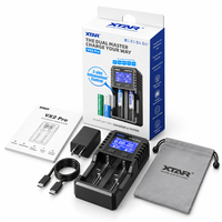 Chargeur rapide XTAR VX2 PRO à 2 emplacements, contrôle individuel, pour batteries rechargeables 1.5V 1.2V 3.2V 3.6V 18650 Lifepo4 Nimh Li-ion
