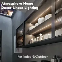 Bande LED ultra-fine de 3 mm, flexible, sans points, blanc chaud, pour la décoration de la maison, de la cuisine, des armoires et des meubles