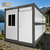 Maison conteneur modulaire pliable en acier de 20 pieds et 40 pieds à construction rapide, maisonnette préfabriquée portable pour bureau à domicile et camping